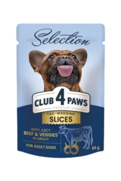 Club 4 Paws Premium vlažna hrana za pse Mini, Komadići govedine i povrće, 85 g