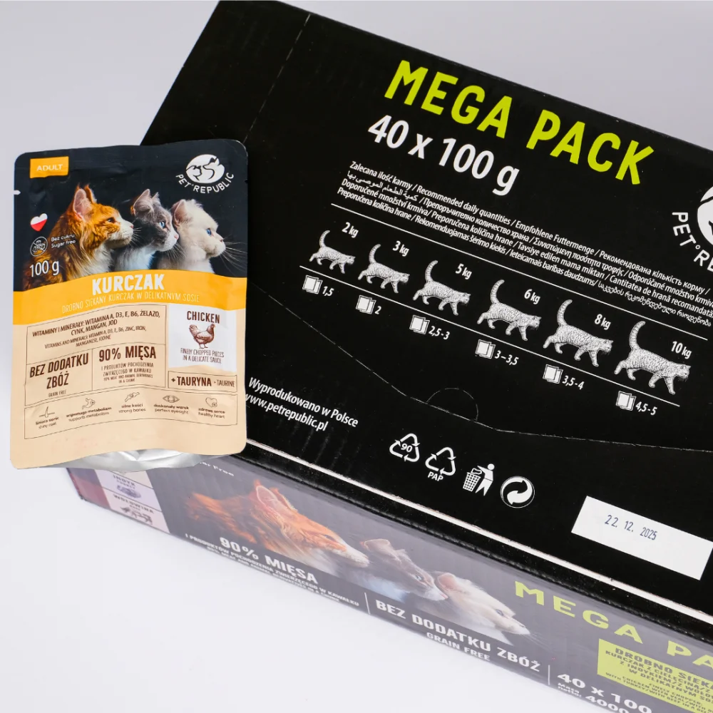 Pet Republic Hrana za odrasle mačke, 5 Ukusa, 40x100 g