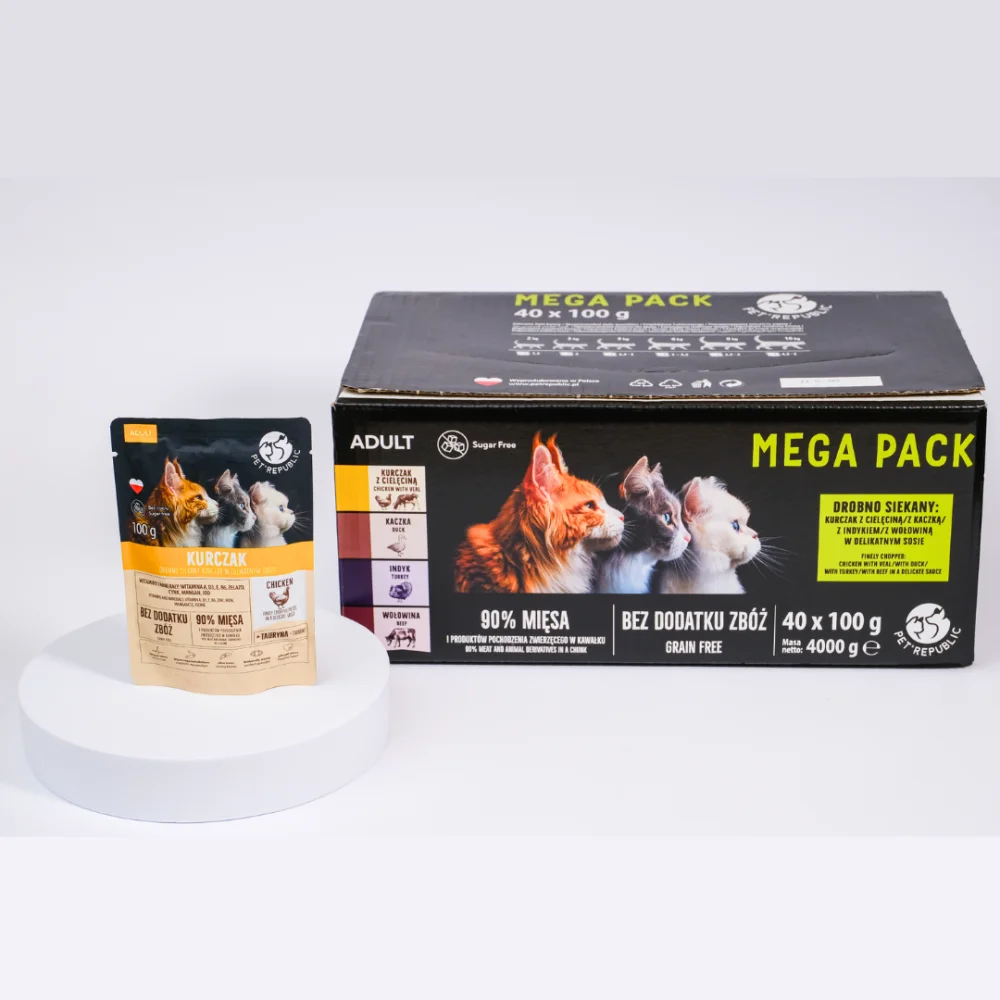 Pet Republic Hrana za odrasle mačke, 5 Ukusa, 40x100 g