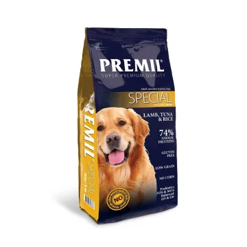 Premil Suva hrana za pse Special, Piletina, jagnjetina i tuna, 15 kg