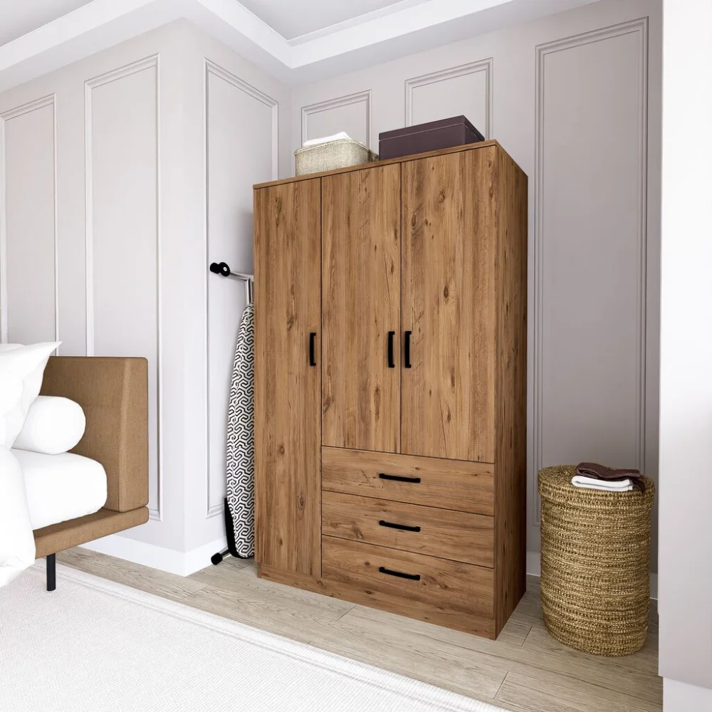 Hanah Home Garderober Easy 1600-56, 90x174.8x47 cm, Smeđi