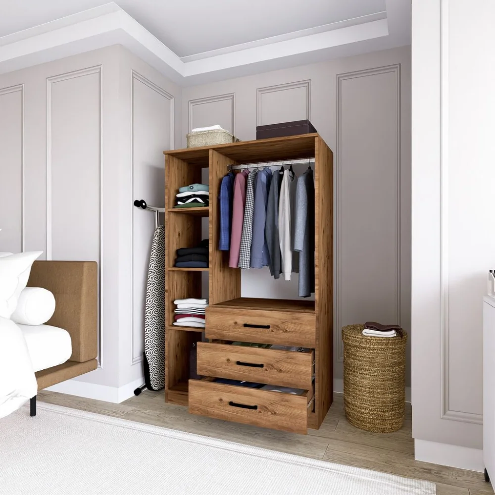 Hanah Home Garderober Easy 1600-56, 90x174.8x47 cm, Smeđi