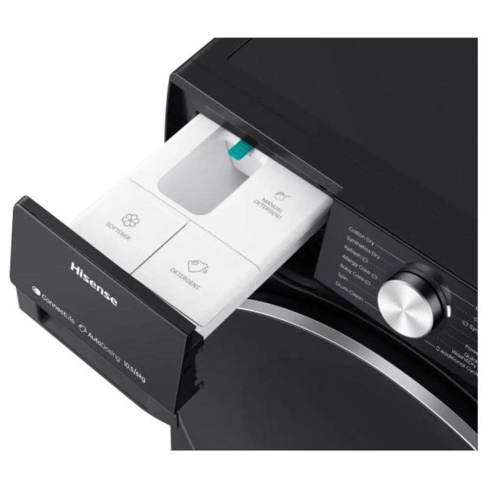 Hisense WD 5S1045 BB Mašina za pranje i sušenje veša, 10.5kg, 1400 obrtaja, WiFi, Crna