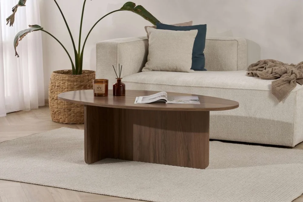 Nordure Klub sto Orba, 120x40x65 cm, Boje oraha