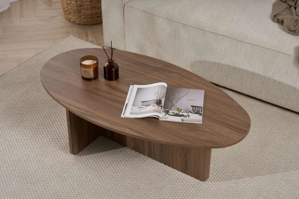 Nordure Klub sto Orba, 120x40x65 cm, Boje oraha