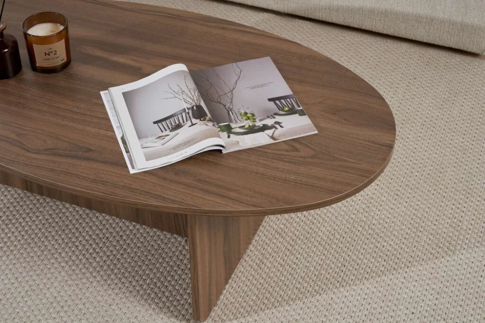 Nordure Klub sto Orba, 120x40x65 cm, Boje oraha