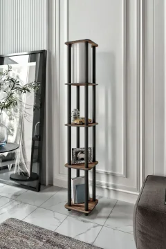 Opviq Podna lampa Estantes Square, 150 cm, Smeđa