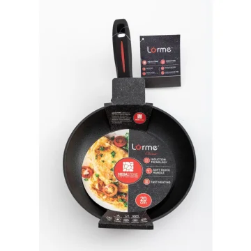 Lorme Set tiganja Megastone, Univerzalni 20 cm + Wok 28 cm, Crni