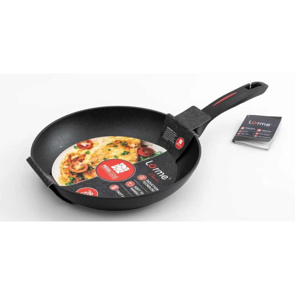Lorme Set tiganja Megastone, Univerzalni 20 cm + Wok 28 cm, Crni
